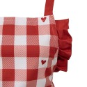 Clayre & Eef Grembiule bambino 56x48 cm Bianco Rosso  Cotone Cuoricini