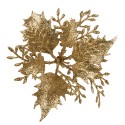 Clayre & Eef Kunstblume Ø 11x3 cm Goldfarbig Kunststoff