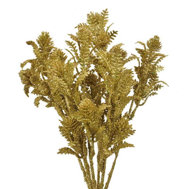 Clayre & Eef Kunstblume 35 cm Goldfarbig Kunststoff