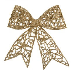 Clayre & Eef Decorazione Fiocco 18x2x16 cm Color oro Plastica
