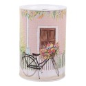 Clayre & Eef Money Box Ø 10x15 cm Pink Metal Bicycle