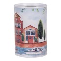 Clayre & Eef Salvadanaio Ø 10x15 cm Blu Metallo Case