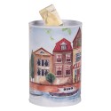 Clayre & Eef Salvadanaio Ø 10x15 cm Blu Metallo Case
