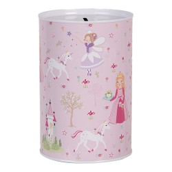 Clayre & Eef Money Box Ø 10x15 cm Pink Metal