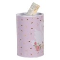 Clayre & Eef Spaarpot Ø 10x15 cm Roze Metaal Zwaan