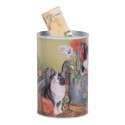 Clayre & Eef Money Box Ø 8x13 cm Green Metal Cat
