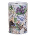 Clayre & Eef Salvadanaio Ø 8x13 cm Bianco Metallo Gatto