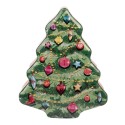 Clayre & Eef Aufbewahrungsdose Weihnachtsbaum 15x18x7 cm Grün Metall