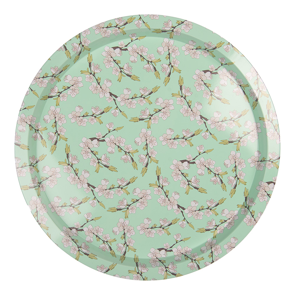 Clayre&Eef DienbladØ 32x2 cm Groen Metaal Bloemen afbeelding