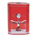 Clayre & Eef Boîte de rangement 14x8x19 cm Rouge Métal Tasse à café