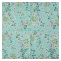 Clayre & Eef Napkins Paper Set of 20 33x33 cm Green Paper Flowers