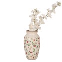 Clayre & Eef Vase Ø 16x27 cm Beige Rot Keramik Erdbeeren