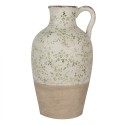 Clayre & Eef Decoration can Ø 30x50 cm Green Ceramic Flowers