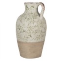 Clayre & Eef Decoration can Ø 30x50 cm Green Ceramic Flowers