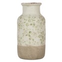 Clayre & Eef Vase Ø 14x26 cm Grün Keramik Blumen