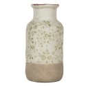 Clayre & Eef Vase Ø 14x26 cm Grün Keramik Blumen