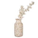 Clayre & Eef Vase Ø 14x26 cm Beige Céramique Fleurs
