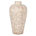 Clayre & Eef Vase Ø 24x40 cm Beige Ceramic Flowers