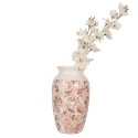 Clayre & Eef Vaas Ø 16x27 cm Beige Keramiek Bloemen