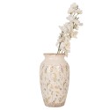 Clayre & Eef Vaas Ø 16x27 cm Beige Keramiek Bloemen