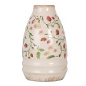 Clayre & Eef Vaas Ø 17x27 cm Beige Keramiek Aardbeien