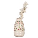Clayre & Eef Vaas Ø 17x27 cm Beige Keramiek Aardbeien