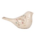 Clayre & Eef Statuetta decorativa Uccello 25x10x13 cm Beige Ceramica