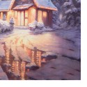 Clayre & Eef Kerst Achtergronddoek 180x210 cm Grijs Stof Winter
