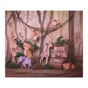 Clayre & Eef Toile de fond 180x210 cm Marron Tissu Jungle