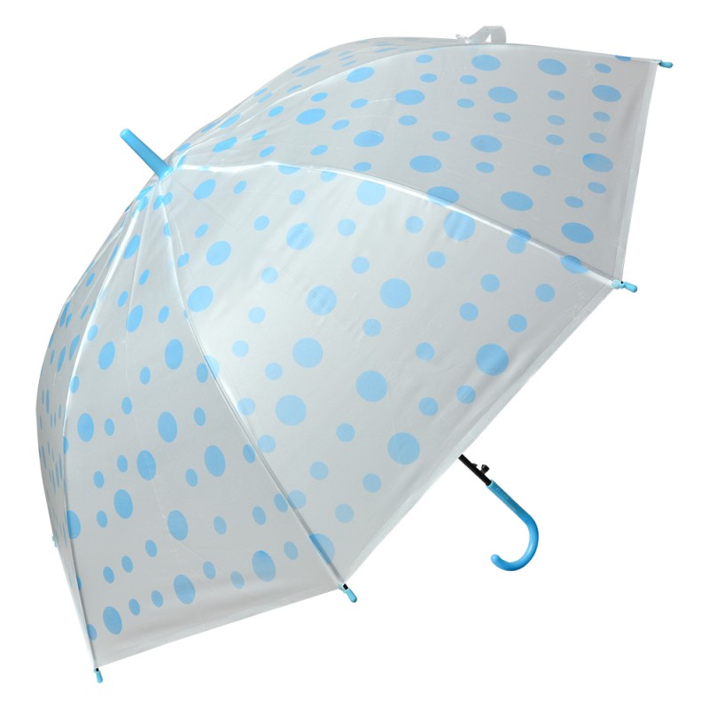 Clayre & Eef Kinderparaplu Ø 88x71 cm Blauw Wit Kunststof