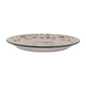 Clayre & Eef Charger Plate Ø 30x3 cm Beige Metal Flowers