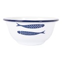 Clayre & Eef Schale 350 ml Weiß Metall Fische