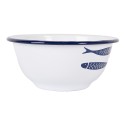 Clayre & Eef Schale 350 ml Weiß Metall Fische