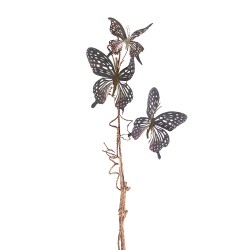 Clayre & Eef Piante artificiale 85 cm Nero Marrone  Metallo Tessuto Farfalle