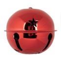 Clayre & Eef Weihnachtsanhänger Klingel Ø 5x4 cm Rot Metall