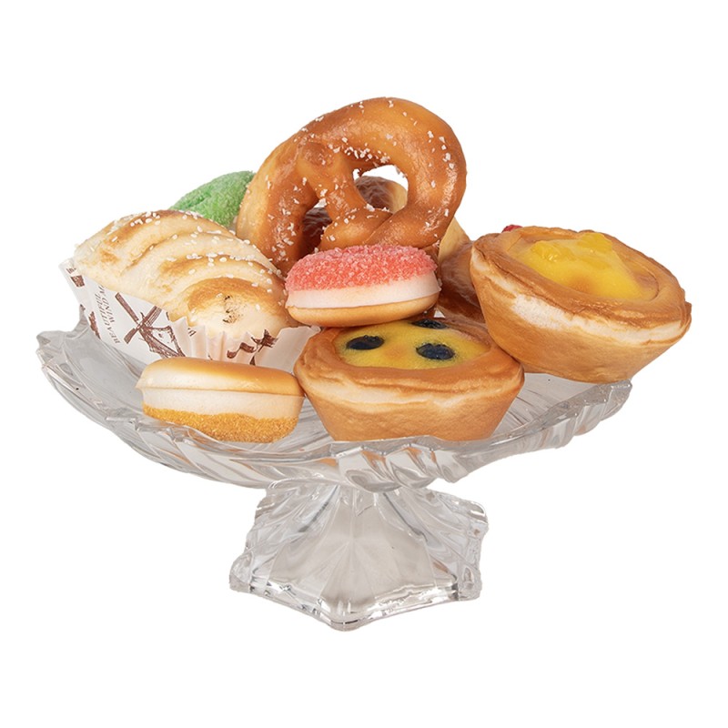 Clayre & Eef Dekoration Donut Ø 6x2 cm Rot Kunststoff