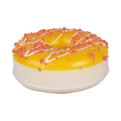 Clayre & Eef Decoration Donut Ø 8x3 cm Yellow Plastic