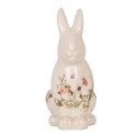 Clayre & Eef Image de décoration Lapin 16x12x28 cm Beige Céramique