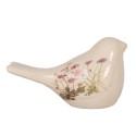 Clayre & Eef Statuetta decorativa Uccello 16x7x9 cm Beige Ceramica