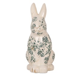 Clayre & Eef Decoratie Beeld Konijn 16x12x28 cm Beige Keramiek