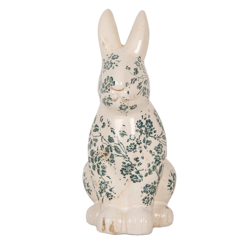 Clayre & Eef Decoratie Beeld Konijn 16x12x28 cm Beige Keramiek