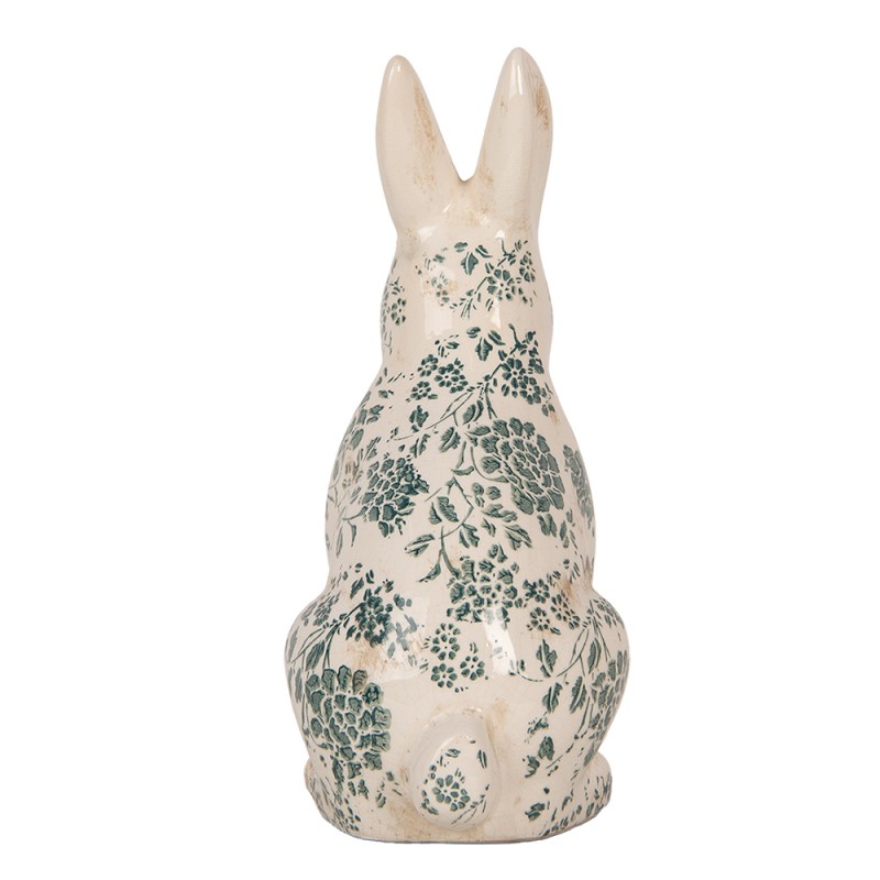 Clayre & Eef Decoratie Beeld Konijn 16x12x28 cm Beige Keramiek