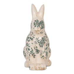 Clayre & Eef Dekorationsfigur Kaninchen 13x10x21 cm Beige Keramik