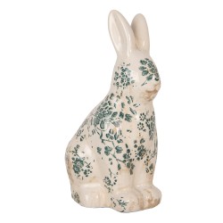 Clayre & Eef Dekorationsfigur Kaninchen 13x10x21 cm Beige Keramik