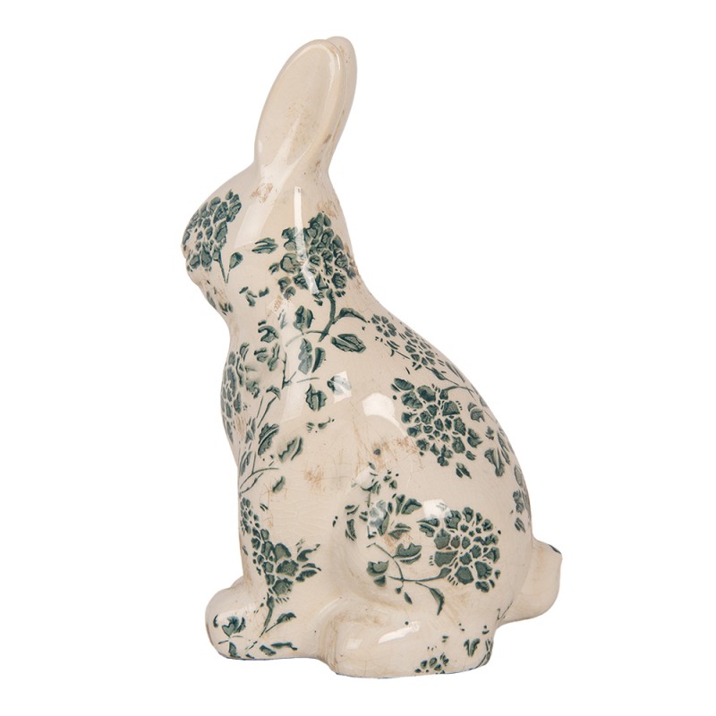 Clayre & Eef Dekorationsfigur Kaninchen 13x10x21 cm Beige Keramik