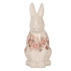 Clayre & Eef Dekorationsfigur Kaninchen 16x12x28 cm Beige Keramik