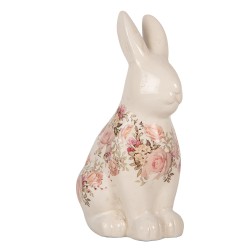 Clayre & Eef Dekorationsfigur Kaninchen 16x12x28 cm Beige Keramik