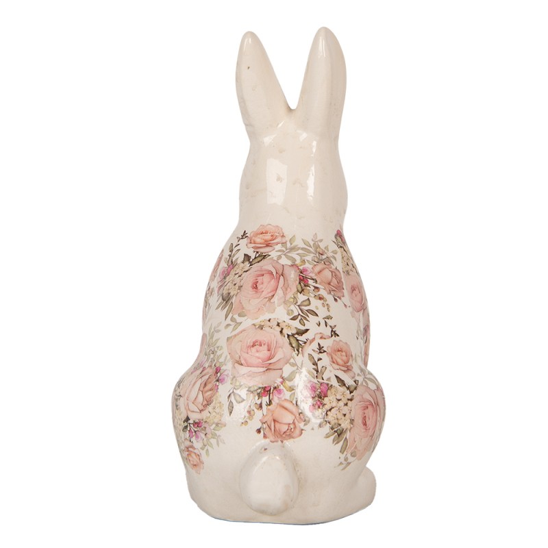 Clayre & Eef Dekorationsfigur Kaninchen 16x12x28 cm Beige Keramik