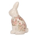 Clayre & Eef Dekorationsfigur Kaninchen 16x12x28 cm Beige Keramik