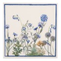 Clayre & Eef Napkins Paper Set of 20 33x33 cm White Blue Flowers